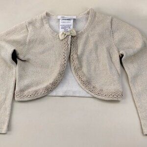 Gold Threaded Crop Top Sweater   Bonnie Jean Size 4/4T